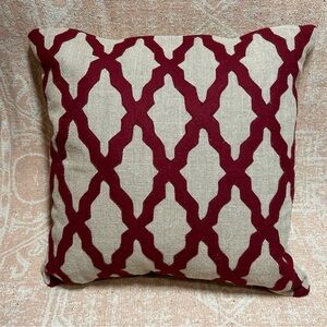 Linen /Wool Feather Throw Pillow Like New- Restoration Hardware-Like Fine-Burlap